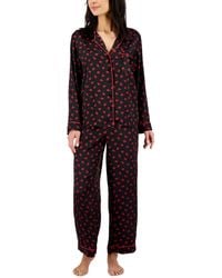 INC International Concepts - Satin Notch Collar Pajama Set - Lyst