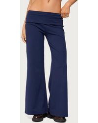 Edikted - Wide Leg Fold Over Pants - Lyst