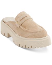 DKNY - Luna Slip-on Lug Platform Penny Loafer Mules - Lyst