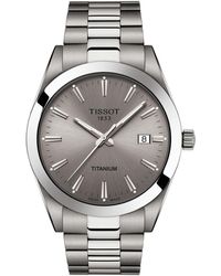 Tissot - Swiss Gentleman Gray Titanium Bracelet Watch 40mm - Lyst