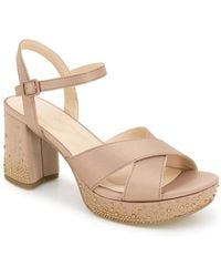 Kenneth Cole - Reeva Silk Platform Sandals - Lyst