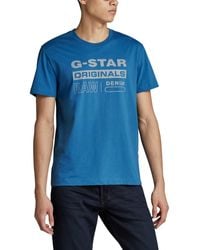 G-Star RAW - Reflective Originals Straight-fit Logo Graphic T-shirt - Lyst