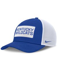 Nike - Royal/white Kentucky Wildcats 2025 On-field Rise Patch Trucker Adjustable Hat - Lyst