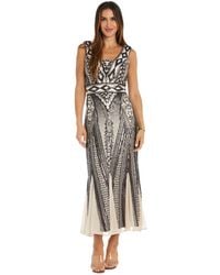 R & M Richards - Sequin Embellished Sleeveless Gown - Lyst