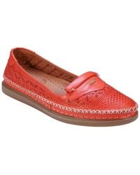 Cools 21 - Ginger Perforated Leather Flats - Lyst