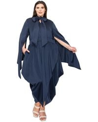 L I V D - Plus Size Tina Tulip Hem Cape Sleeve Pocket Dress - Lyst