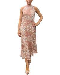 Sam Edelman - Floral Lace Sequin Sleeveless Dress - Lyst