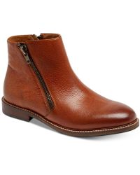Lyst - Kenneth cole reaction Leather Notebook Square Toe Ankle Boots in ...