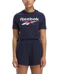 Reebok - Plus Size Short Sleeve Logo Graphic T-shirt - Lyst