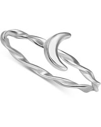 Giani Bernini - Crescent Moon Twist Band Ring In Sterling Silver, Created For Macy's - Lyst