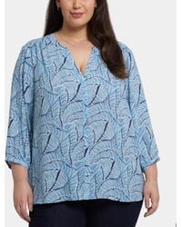 NYDJ - Plus Size Pintuck V-neck Top - Lyst
