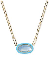 Kendra Scott - Elisa Enamel Frame Paperclip Necklace - Lyst