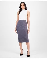Anne Klein - Pull-on Cable-stitch Midi Skirt - Lyst