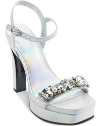 Karl Lagerfeld - Jala Embellished Ankle-strap Platform Sandals - Lyst