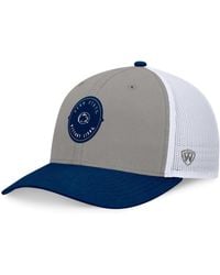 Top Of The World - Gray/navy Penn State Nittany Lions Rob Trucker Adjustable Hat - Lyst