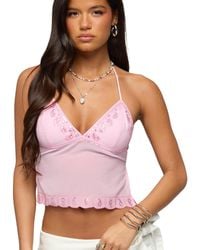 Edikted - Allise Backless Sequin Halter Top - Lyst