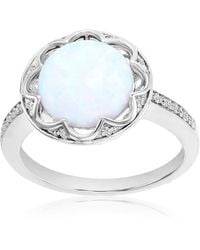 Macy's - Opal & Diamond (0.048 Ct. T.w. - Lyst