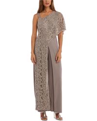 r & m richards illusion ruffle jumpsuit