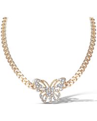 Jessica Simpson - Butterfly Pendant Chain Necklace - Lyst