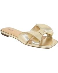 On 34th - Pearlaa Square Toe Flat Sandals - Lyst