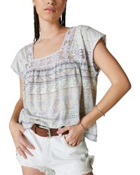 Lucky Brand - Printed Beach Square-neck T-shirt - Lyst