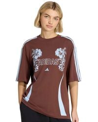 adidas - Farm Gfx Tee 2 Retro Graphic-print 3-stripes Crewneck T-shirt - Lyst