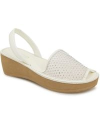 Kenneth Cole - Fine Glass Mesh Wedge Sandals - Lyst