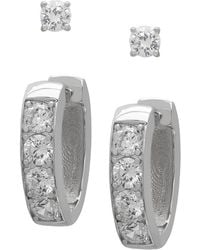 Macy's - 2-pc. Lab-grown Sapphire Hoop & Stud (3-8/4 Ct. T.w. - Lyst