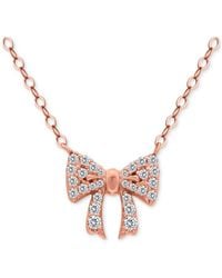 Giani Bernini - Cubic Zirconia Bow Pendant Necklace - Lyst