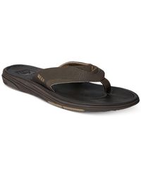 mens grey reef flip flops