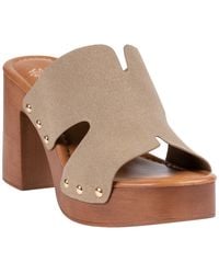Gc Shoes - Cocktail Cutout Wooden Block Heel Platform Sandals - Lyst