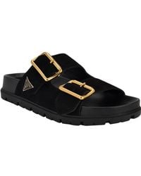 Guess - Fasten Double-buckle Footbed Sandals - Lyst