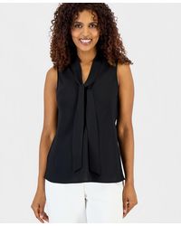 Kasper - Petite Tie-front Top - Lyst