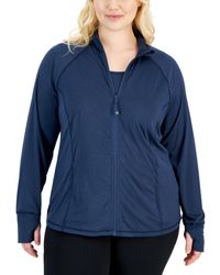 ID Ideology - Plus Size Zip-front Long Sleeve Jacket - Lyst