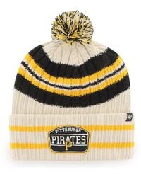 '47 - Pittsburgh Pirates Home Patch Cuffed Knit Hat - Lyst