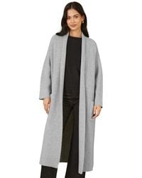 Yumi' - Knitted Maxi Cardigan With Pockets - Lyst