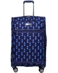 Jessica Simpson 25" Quilted Pineapple Softside Spinner Suitcase - Blue