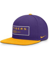 Nike - Purple/gold Lsu Tigers 2025 On-field Patch Pro Dri-fit Snapback Hat - Lyst