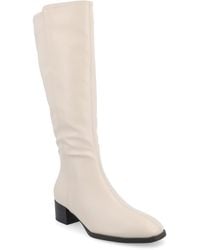 Journee Collection - Devri Square Toe Boots - Lyst