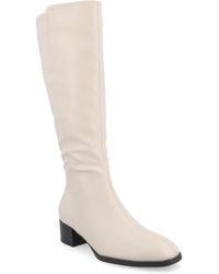 Journee Collection - Devri Square Toe Boots - Lyst