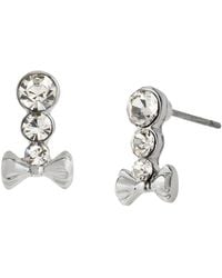 Steve Madden - Faux Stone Bow Earrings - Lyst