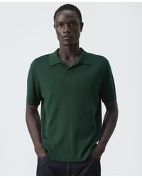 Mango - Fine Knit Regular-fit Cotton-blend Polo Shirt - Lyst