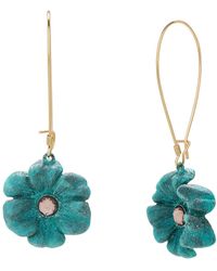Robert Lee Morris - Faux Stone Patina Flora Dangle Earrings - Lyst
