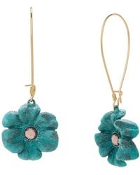Robert Lee Morris - Faux Stone Patina Flora Dangle Earrings - Lyst