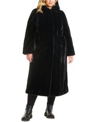 Jones New York Womens Plus Winter Wool Blend Dress Coat Black 16W 