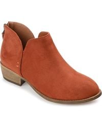 Journee Collection - Livvy Side Split Ankle Booties - Lyst