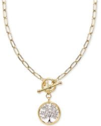 Macy's - Diamond Family Tree Paperclip Link 18" toggle Necklace (1/5 Ct. T.w. - Lyst