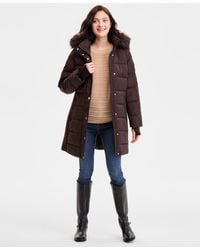 Michael Kors - Michael Faux-fur-trim Hooded Puffer Coat - Lyst