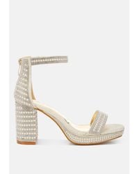 LONDON RAG - Mejuri Rhinestones And Pearl Embellished Sandals - Lyst