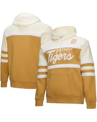Mitchell & Ness - Tan/cream Detroit Tigers Head Coach Pullover Hoodie - Lyst